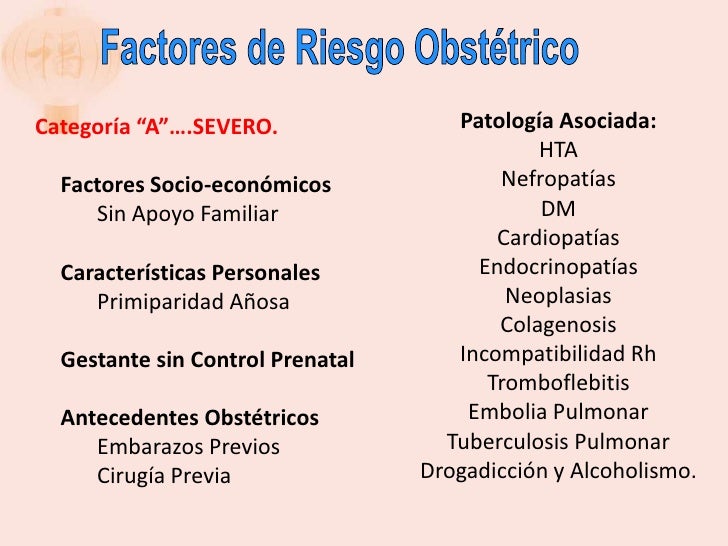 alto riesgo obstetrico